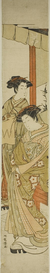 Two Courtesans of the Iseya by Isoda Koryusai