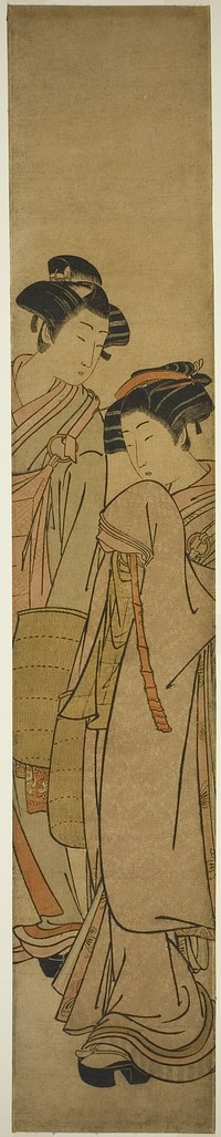 Young Couple Dressed as Mendicant Monks by Isoda Koryusai