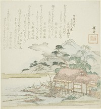 A Poet Looking out of his Lakeside Hut by Keisai Eisen