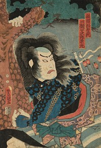 Actor Nakamura Utaemon IV as the Boatman Matsuemon, actually Higuchi Jiro Kanemitsu (Sendo Matsuemon, jissha Higuchi Jiro Kanemitsu) by Utagawa Kunisada I (Toyokuni III)