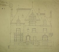 William Borden Residence, Chicago, Illinois, East Elevation by Richard Morris Hunt (Architect)