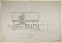 Illinois Central Railroad, Oakland Avenue Passenger Station, Chicago, Illinois, South Elevation by Adler & Sullivan, Architects (Architect)