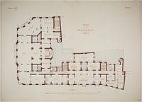 Rathskeller Neubau, Halle (Saale), Saxony-Anhalt, Germany, First Floor Plan by Peter Joseph Weber (Architect)