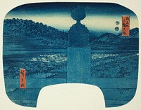 Sanjo Bridge (Sanjo Ohashi), from the series "Famous Places in Kyoto (Miyako meisho)" by Utagawa Hiroshige