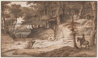 Horseman and Hunter in the Woods of Doorwerth, Near Arnhem by Lambert Doomer