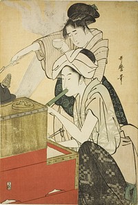 Kitchen Scene by Kitagawa Utamaro