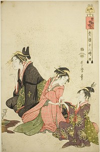 Hour of the Sheep (Hitsuji no koku), from the series "Twelve Hours in Yoshiwara (Seiro juni toki tsuzuki)" by Kitagawa Utamaro