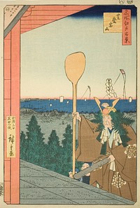 Mount Atago, Shiba (Shiba Atagoyama), from the series "One Hundred Famous Views of Edo (Meisho Edo hyakkei)" by Utagawa Hiroshige