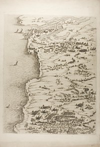 The Siege of La Rochelle, plate one by Jacques Callot