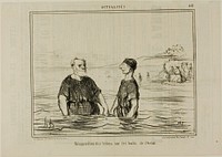 The Reappearance of the Tritons of the Sea, plate 412 from Actualités by Honoré-Victorin Daumier