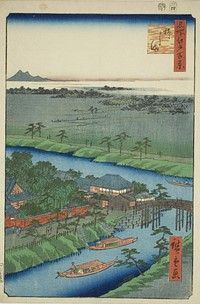 Yanagishima, from the series "One Hundred Famous Views of Edo (Meisho Edo hyakkei)" by Utagawa Hiroshige