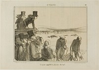 These are the joys of horseback racing, plate 411 from Actualités by Honoré-Victorin Daumier