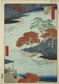 Precints of the Akiba Shrine, Ukeji (Ukeji Akiba no keidai), from the series "One Hundred Famous Views of Edo (Meisho Edo hyakkei)" by Utagawa Hiroshige