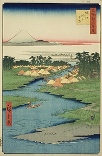 Horie and Nekozane, from the series "One Hundred Famous Views of Edo (Meisho Edo hyakkei)" by Utagawa Hiroshige