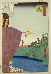 Sanno Festival Procession at Kojimachi Itchome (Kojimachi Itchome Sanno Matsuri nerikomi), from the series "One Hundred Famous Views of Edo (Meisho Edo hyakkei)" by Utagawa Hiroshige