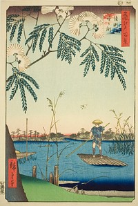 Ayase River and Kanegafuchi (Ayasegawa Kanegafuchi), from the series "One Hundred Famous Views of Edo (Meisho Edo hyakkei)" by Utagawa Hiroshige