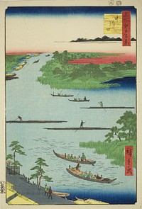 Mouth of the Nakawaga River (Nakagawaguchi), from the series “One Hundred Famous Views of Edo (Meisho Edo hyakkei)” by Utagawa Hiroshige