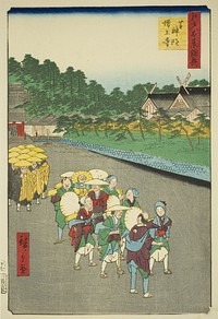 Shiba Shinmei Shrine and Zojoji Temple (Shiba Shinmei Zojoji), from the series "Supplement to the One Hundred Famous Views of Edo (Edo hyakkei yokyo)" by Utagawa Hiroshige