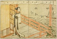 Double-page Illustration from Vol. 2 of "Picture Book of Spring Brocades (Ehon haru no nishiki)" by Suzuki Harunobu