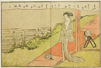 Double-page Illustration from Vol. 1 of "Picture Book of Spring Brocades (Ehon haru no nishiki)" by Suzuki Harunobu