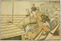 Embarking on Pleasure Boats in Summer, from the illustrated book "Picture Book: Flowers of the Four Seasons (Ehon shiki no hana)," vol. 1 by Kitagawa Utamaro