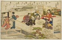 Shell-Matching Game, from the illustrated book "Gifts from the Ebb Tide (Shiohi no tsuto)" by Kitagawa Utamaro