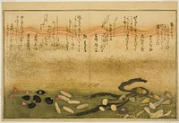 Minashi-gai, shio-gai, katatsu-gai, miso-gai, chijimi-gai, and chigusa-gai, from the illustrated book "Gifts from the Ebb Tide (Shiohi no tsuto)" by Kitagawa Utamaro