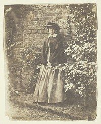 Mrs. Craik Leaning Against Wall and Bushes by Unknown