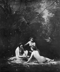 Nymphs Leaving the Bath by Jean Baptiste Camille Corot