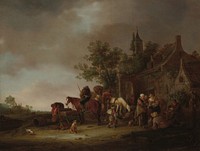 Travellers Halting at an Inn by Isaac van Ostade