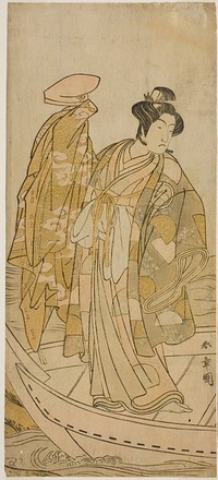 The Actor Ichikawa Monnosuke II as Minamoto no Yorinobu in the Play Kikujido Shuen no Iwaya, Performed at the Morita Theater in the Eleventh Month, 1775 by Katsukawa Shunsho