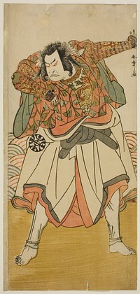 The Actor Nakamura Nakazo I as Chinzei Hachiro Tametomo Disguised as an Ascetic Monk, in the Play Kitekaeru Nishiki no Wakayaka, Performed at the Nakamura Theater in the Eleventh Month, 1780 by Katsukawa Shunsho
