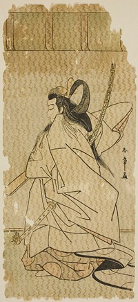 The Actor Onoe Matsusuke I as Prince Takanori in the play "Kaeribana Eiyu Taiheiki," performed at the Nakamura Theater in the eleventh month, 1779 by Katsukawa Shunsho