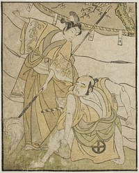 The Actors Otani Tomoemon I as Emohei (right), and Sanogawa Ichimatsu II as Sanada Yoichi (left), in the Play Myoto-giku Izu no Kisewata, Performed at the Ichimura Theater in the Eleventh Month, 1770 by Katsukawa Shunsho