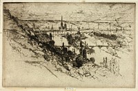 Rouen, from Bon Secours by Joseph Pennell