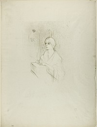 Yahne in Her Box, in L'Age Difficile by Henri de Toulouse-Lautrec