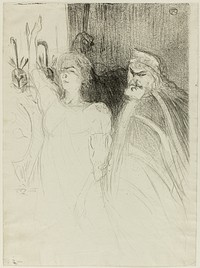 Bartet and Mounet-Sully, in Antigone by Henri de Toulouse-Lautrec