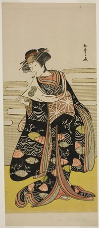 The Actor Segawa Kikunojo III as Onami Disguised as the Dragon Princess in the Play Saki Masuya Ume no Kachidoki, Performed at the Ichimura Theater in the Eleventh Month, 1778 by Katsukawa Shunsho