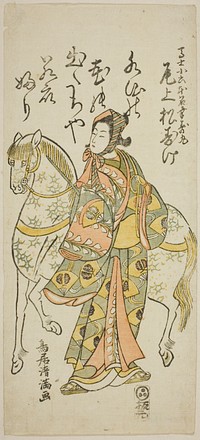 The Actor Onoe Matsusuke I as Koroku in the play "Furitsumu Hana Nidai Genji," performed at the Ichimura Theater in the eleventh month, 1765 by Torii Kiyomitsu I