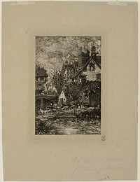 Entering a Village, from Revue Fantaisiste by Rodolphe Bresdin