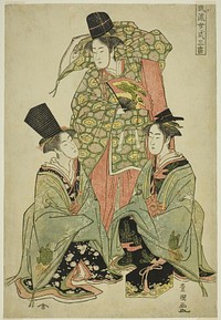 A Fashionable Female Version of the Shikisanban Dance (Furyu onna shikisanban) by Utagawa Toyokuni I