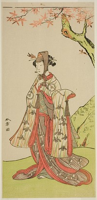 The Actor Iwai Hanshiro IV as Princess Sakura (Sakura Hime) in the Play Wada Sakamori Eiga Kagami, Performed at the Nakamura Theater in the Third Month, 1773 by Katsukawa Shunsho