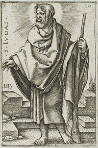 St. Jude, plate 10 from The Twelve Apostles by Hans Sebald Beham