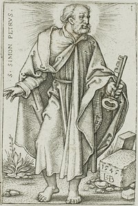 St. Peter, plate 1 from The Twelve Apostles by Hans Sebald Beham