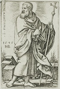 St. Philip, plate 5 from The Twelve Apostles by Hans Sebald Beham