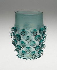 Beaker with Prunts and Metal Rings