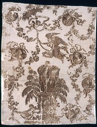 Shakespeare and Garrick (Furnishing Fabric) by Louis François Roubillac