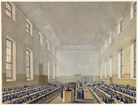 The Grammer School, Christ's Hospital by Augustus Charles Pugin