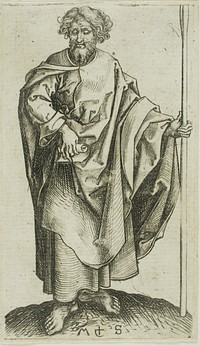 St. Thomas, from Apostles by Martin Schongauer