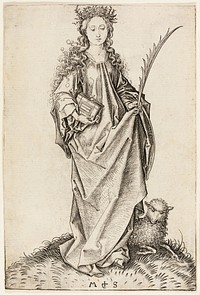 St. Agnes by Martin Schongauer